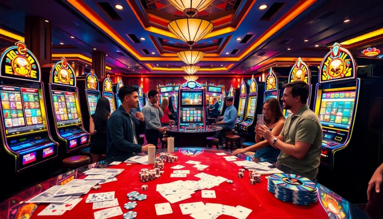 Experience the excitement of 슬롯사이트 with vibrant slot machines and enthusiastic players.