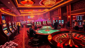 Engage in the thrilling Game Hitclub with vibrant poker tables, colorful chips, and lively casino ambiance.