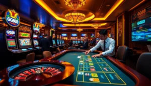 Experience the thrill of GG88 casino gaming with vibrant slot machines and poker tables.