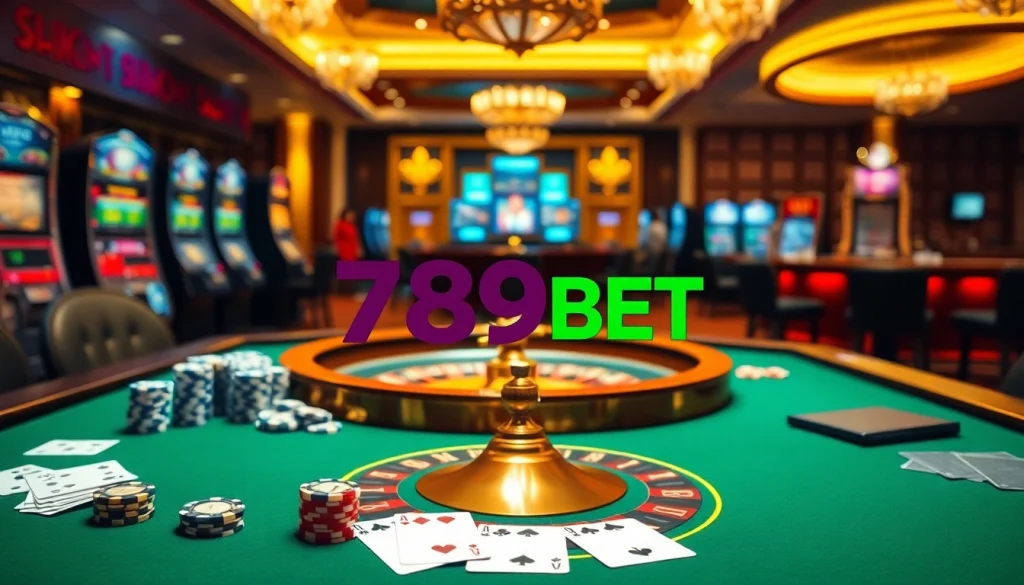 Experience the luxury of 789BET gaming with vibrant casino elements and exciting action.