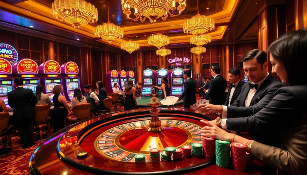 Players winning big at GG88 Com with vibrant slots and a thrilling roulette table.