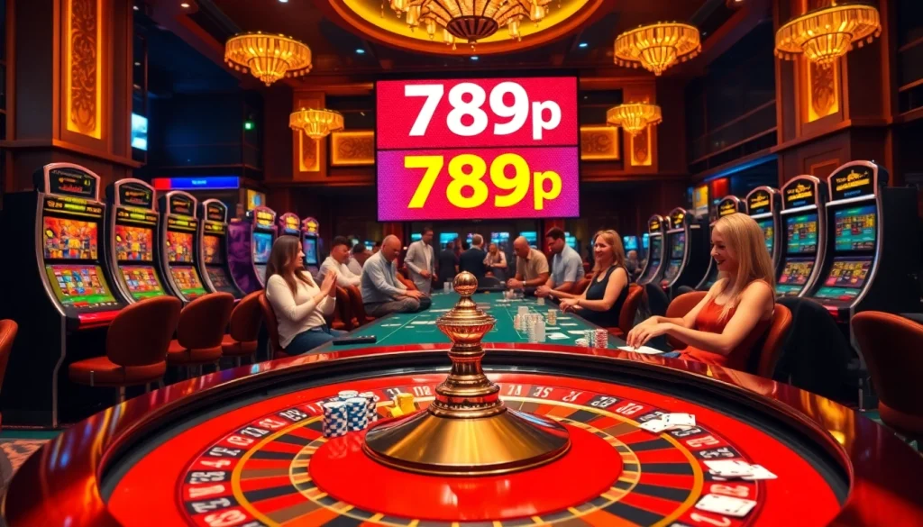 Excited players experiencing the thrill of gaming at a vibrant 789p casino table.