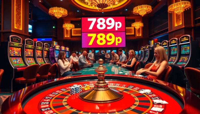 Excited players experiencing the thrill of gaming at a vibrant 789p casino table.