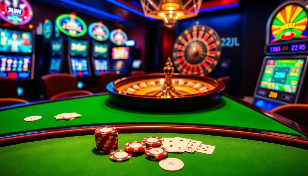 Experience the thrill of betting at 22JL's luxurious casino with vibrant games and excitement.