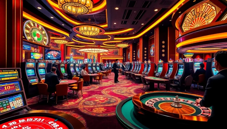 Engaging players in a luxurious setting of Đăng nhập bomwin featuring casino games and online experiences.