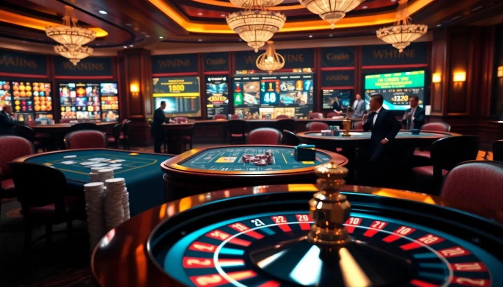 Experience thrilling online gambling visuals at https://phtayab.com/ with a vibrant casino atmosphere featuring games and excitement.