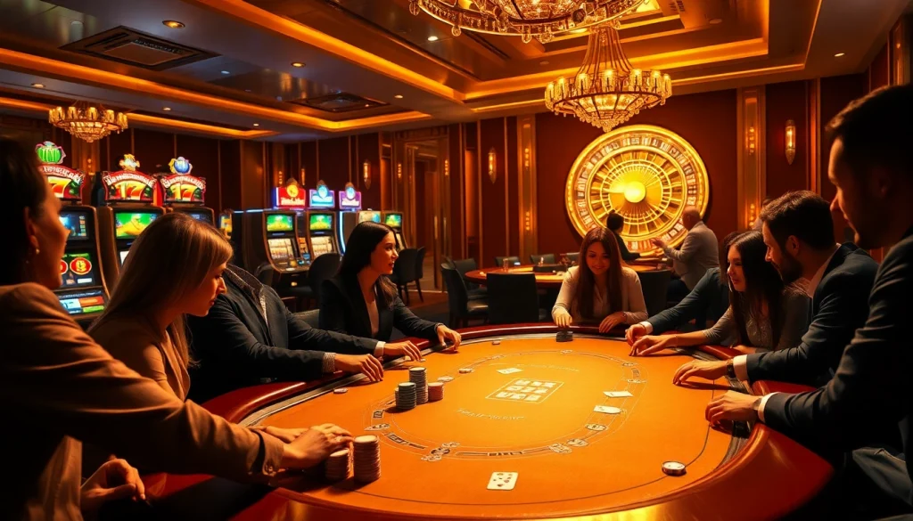 Experience thrilling poker action at https://www.6rwin55.com/ amidst a luxurious casino atmosphere.