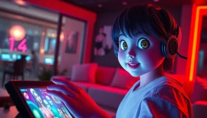 NSFW character AI interaction in a cozy lounge, showcasing engaging visuals and playful atmosphere.