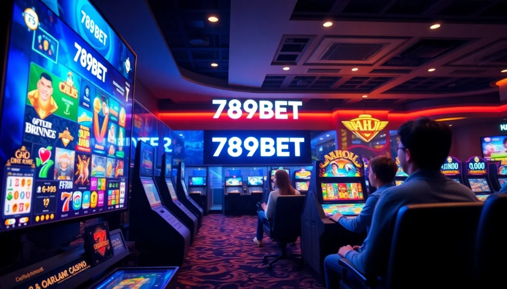 Online casino gaming interface featuring 789BET logo and vibrant gaming options.