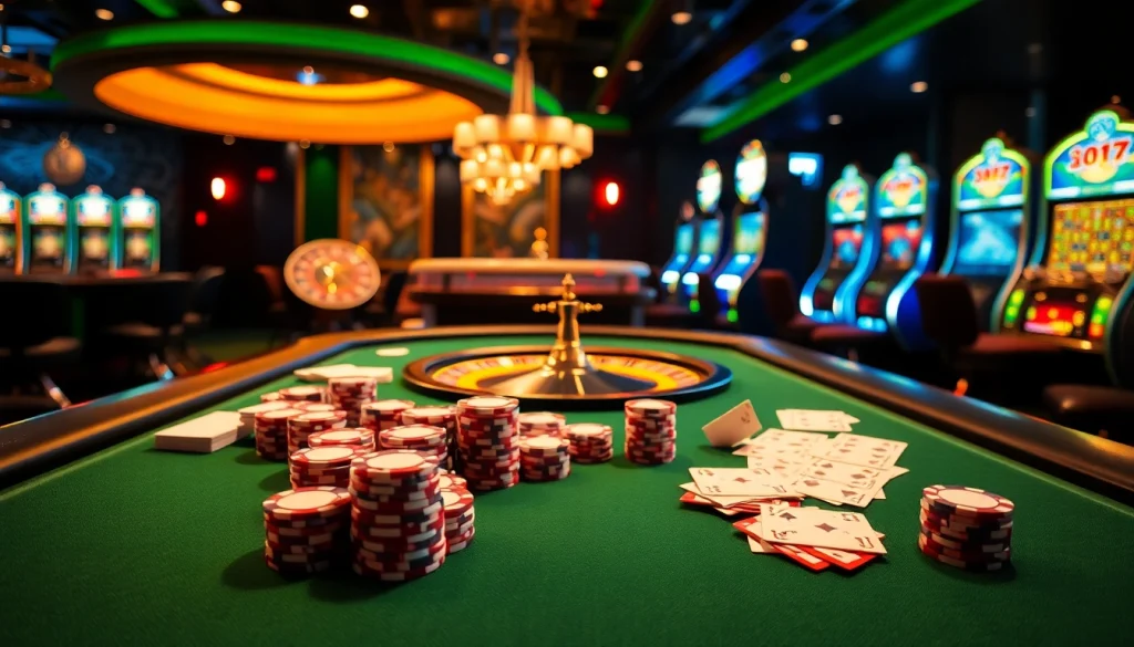 Experience the thrill of high-stakes poker at the hidden wiki casino scene with vibrant chips and cards.