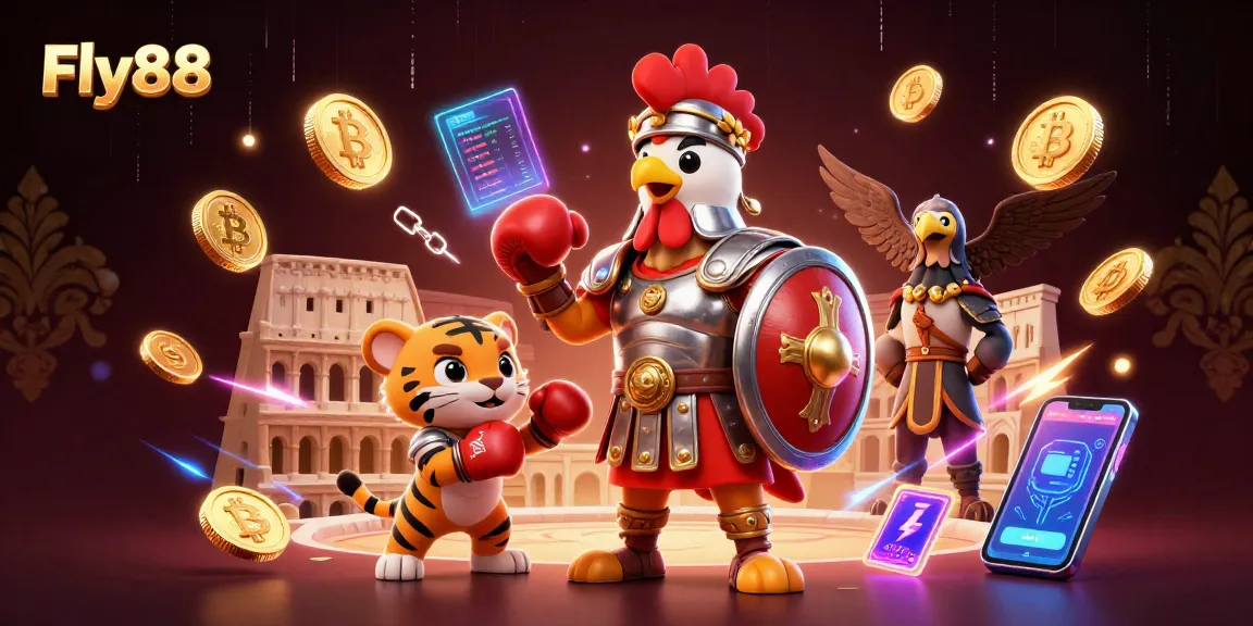 Engage with Fly88 as a thrilling online gaming experience featuring vibrant casino elements.