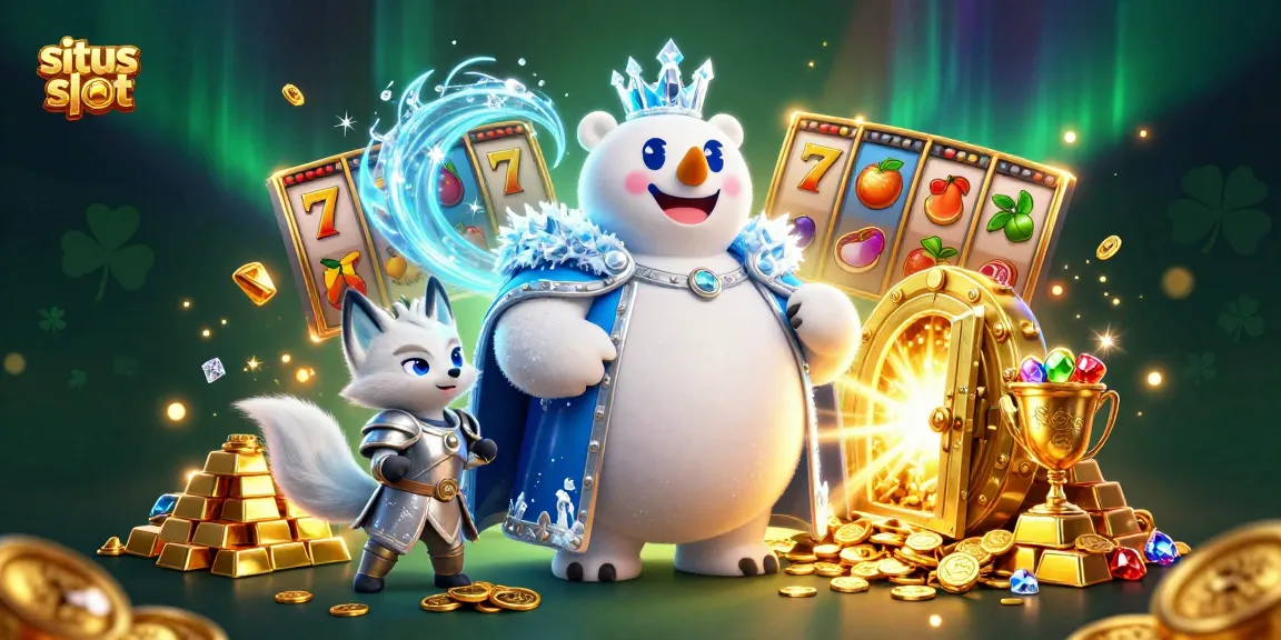 Engage with the vibrant world of situs slot through this dynamic 3D casino scene.