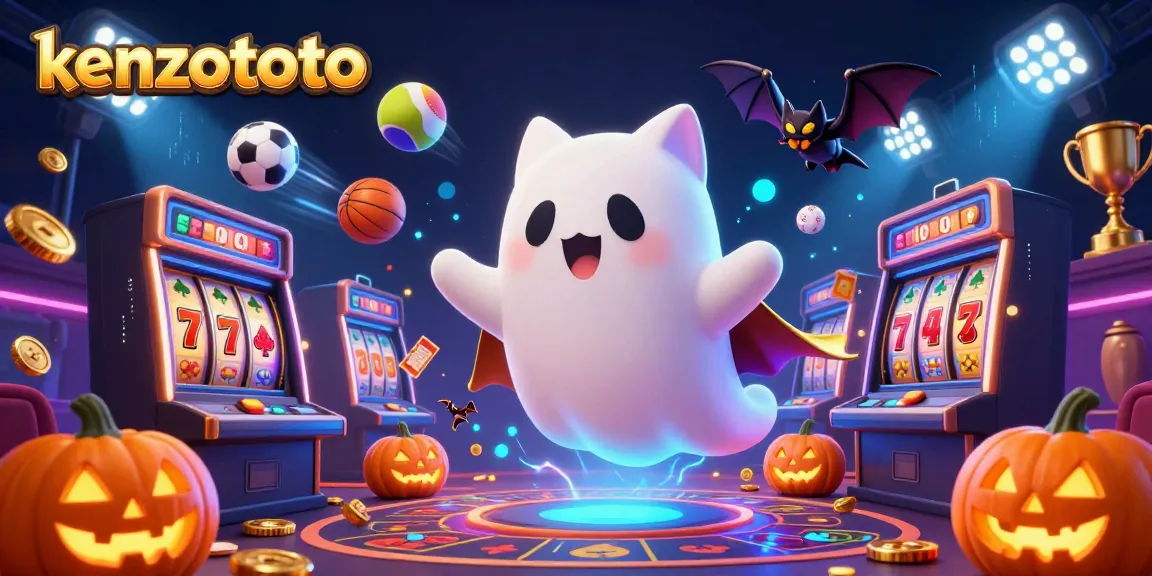 Engage with kenzototo's thrilling scene of slot online adventure with ghost cat and dynamic sports elements.