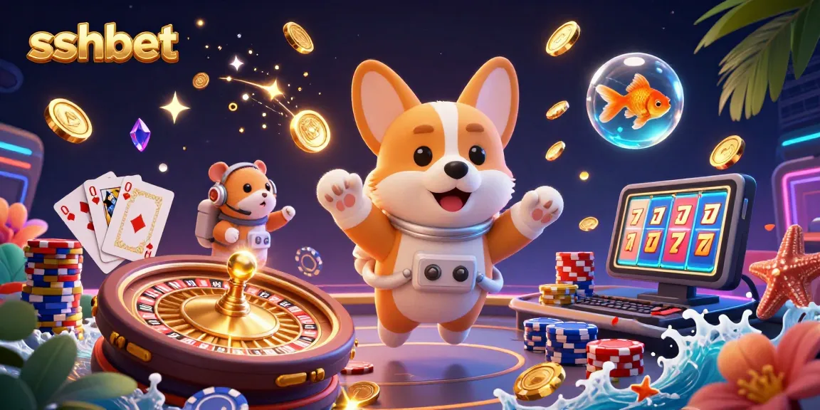Experience the excitement at sshbet, where vibrant 3D illustrations showcase thrilling casino adventures.