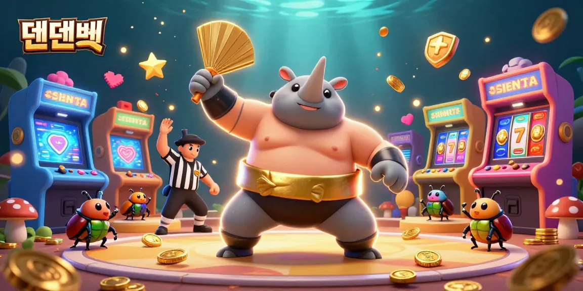Experience thrilling gaming with 텐텐벳 as a champion beetle stirs up golden coins in this lively casino scene.