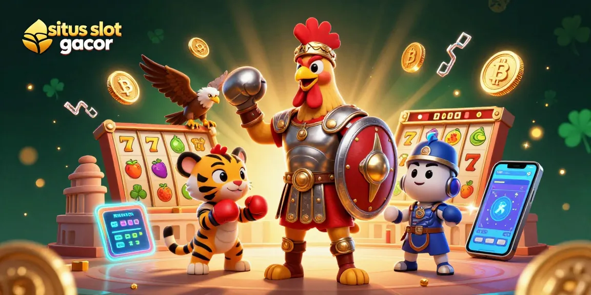 Saksikan situs slot gacor dengan simbol slot dan jackpot di arena penuh warna dan aksi.