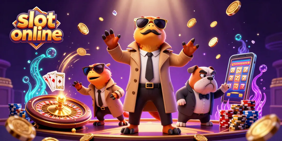 Menyenangkan memainkan slot online dengan tiga raptor dalam jas sedang berusaha masuk ke kasino VIP