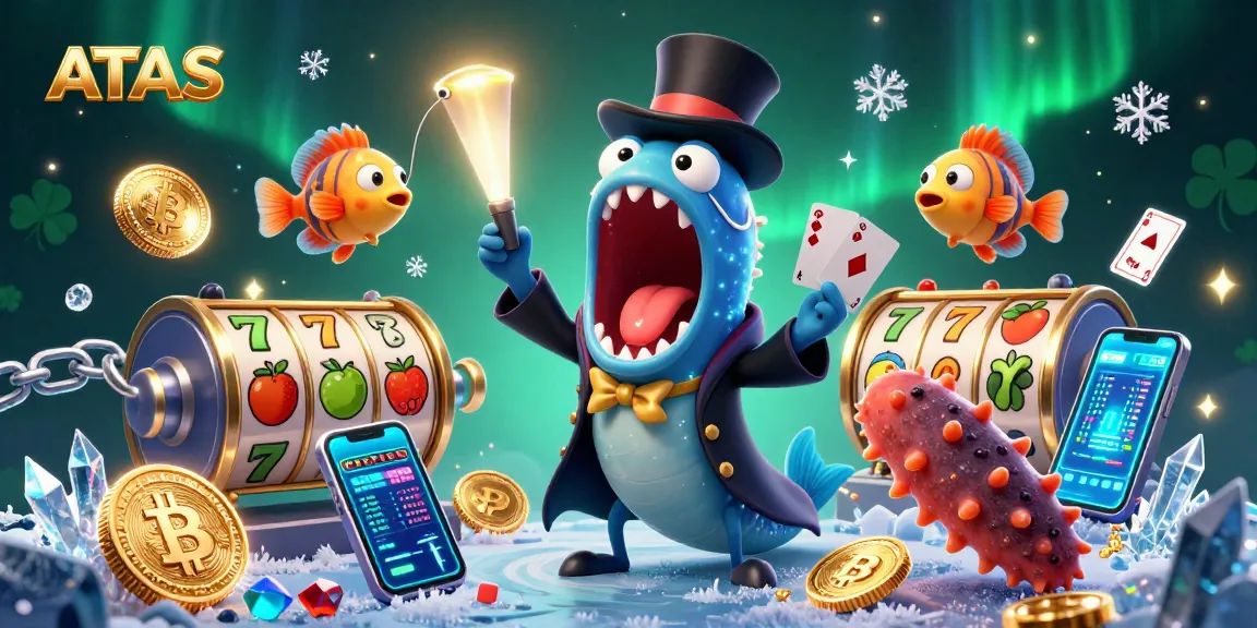 Engage with ATAS Casino's thrilling world, featuring a magical scene with casino elements.