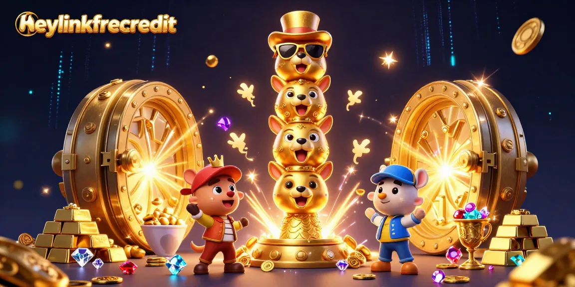 Experience heylinkfreecredit magic with a lively casino scene featuring a golden totem pole and treasures.