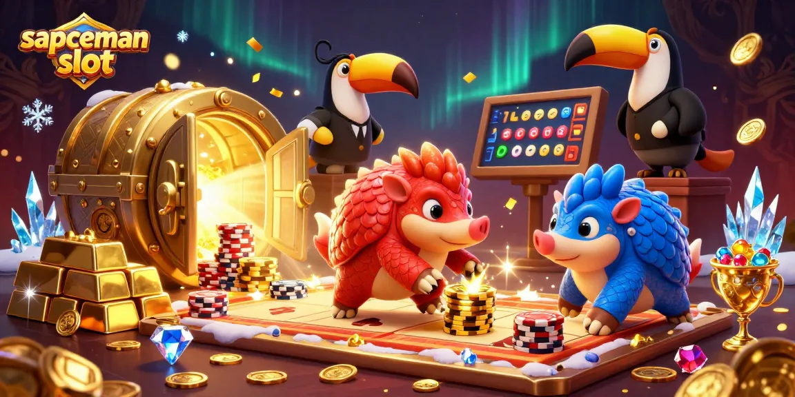 Engage with the sapceman slot as vibrant pangolins fill the scene with dynamic casino elements.