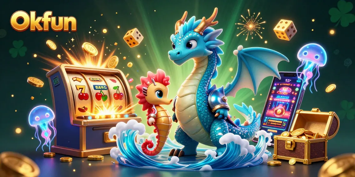 Experience thrilling wins at Okfun with vibrant casino scenes bursting with excitement.